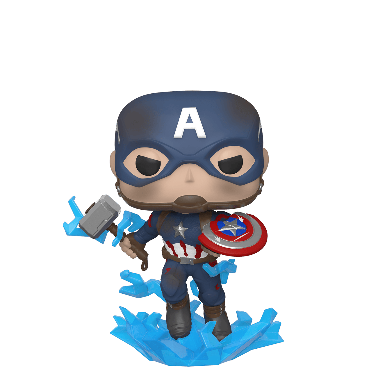 FUNKO POP! Marvel: Endgame - Captain America w/ Broken Shield & Mjolinir